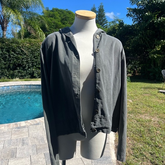 Madison Studio Jackets & Blazers - Madison Studio army green/ charcoal Hooded Jacket